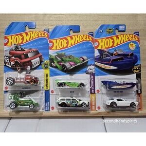 Hot Wheels Fun Novelty Lot Of 6 Vehicles Cars,boat,racers